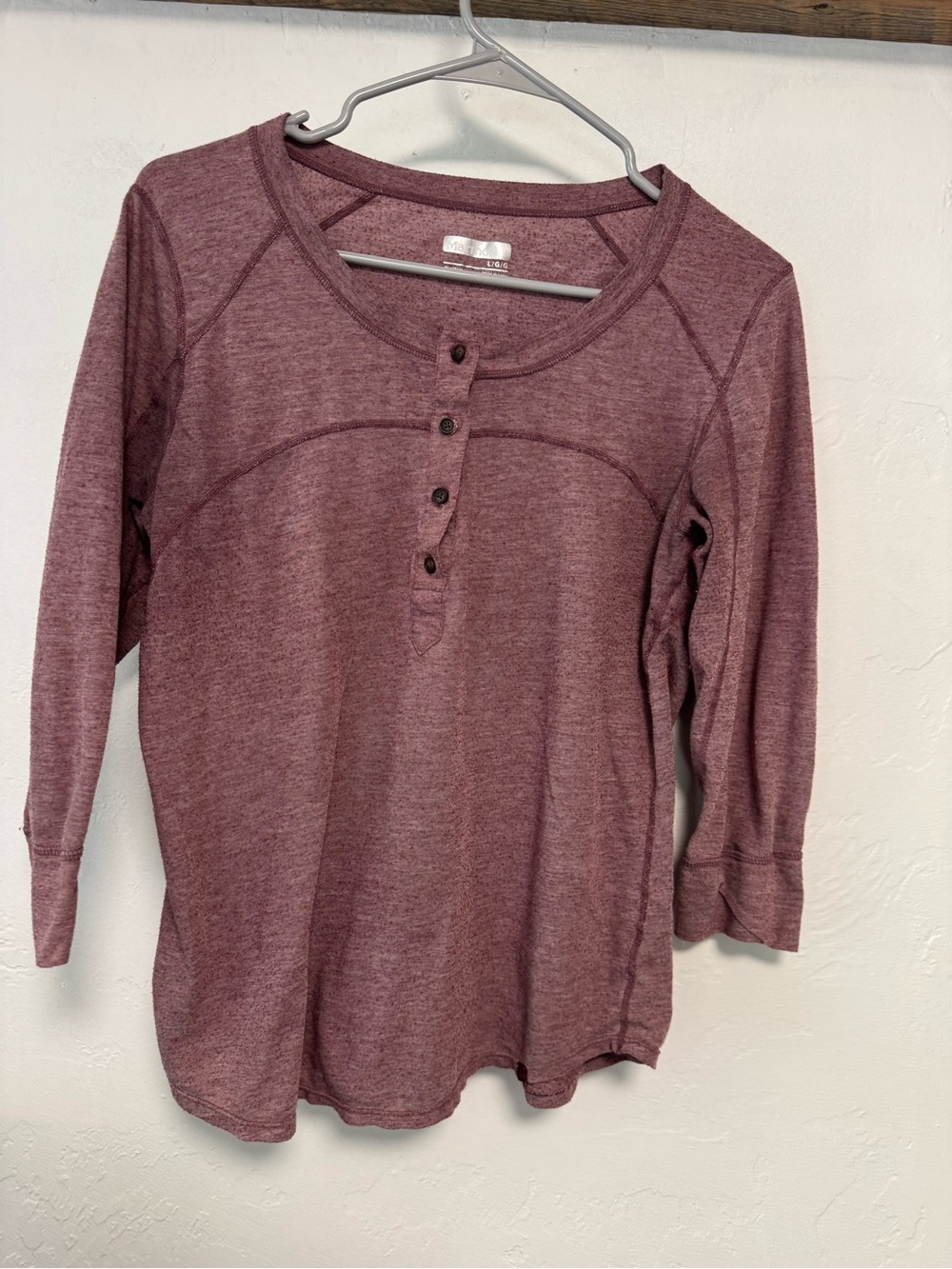 Marmot Women's Maroon Henley Knit Top